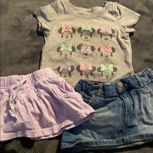 Minnie Mouse skirt set